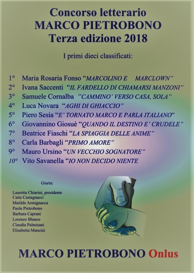 2018-12-01 Premio letterario 2018 Primi 10 classificat